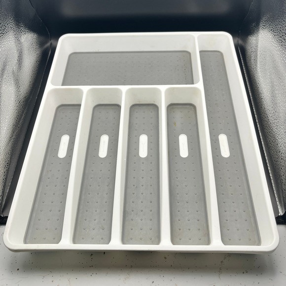 Made Smart Expandable Cutlery Silverware Utensil Drawer Organizer White 13x16 - Picture 1 of 4